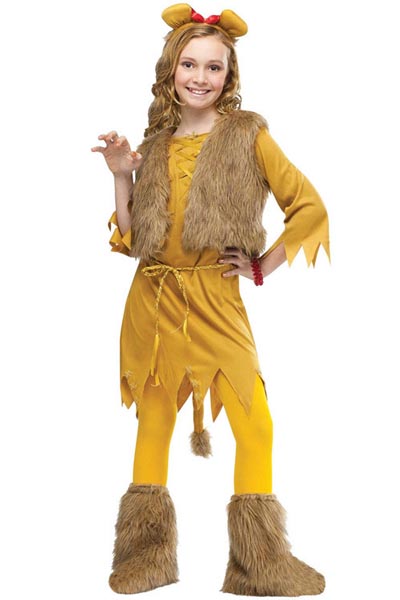 F68034 Courage Lion Child Girls Cute Halloween Costume